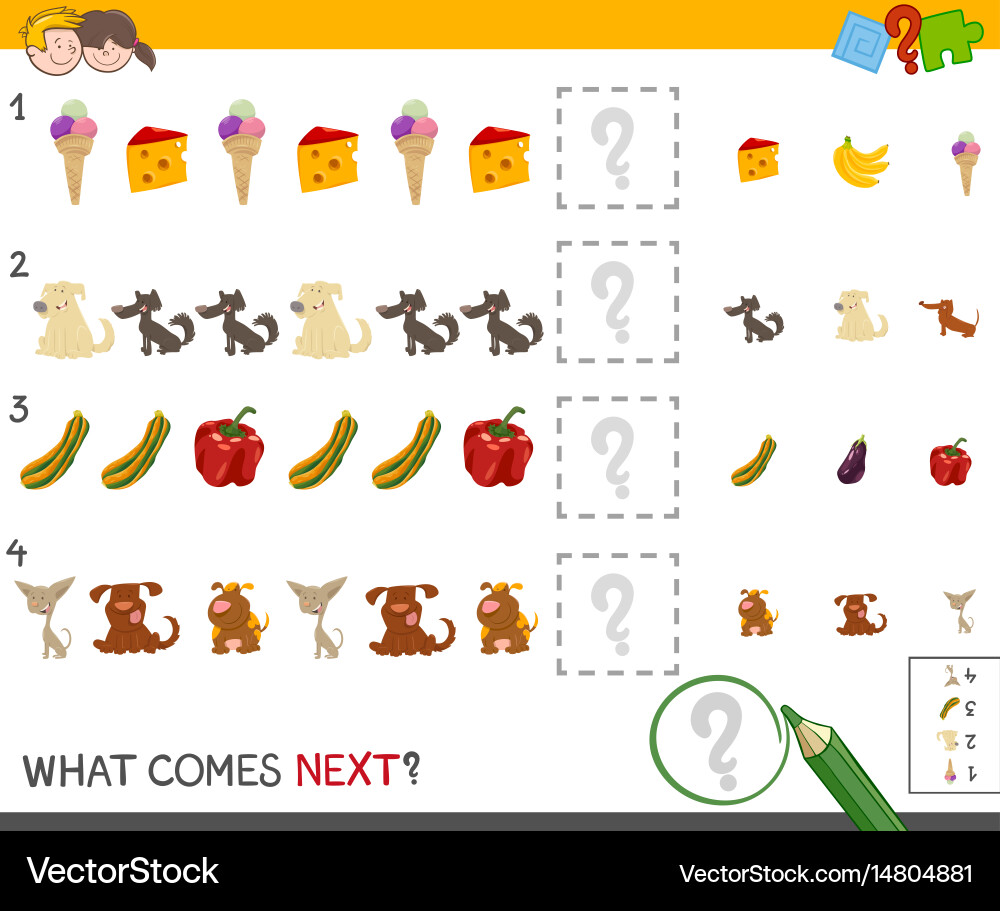 Complete the pattern game vector image