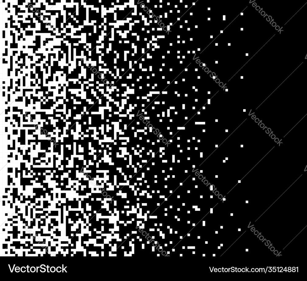 Dissolved filled square dotted pattern vector image
