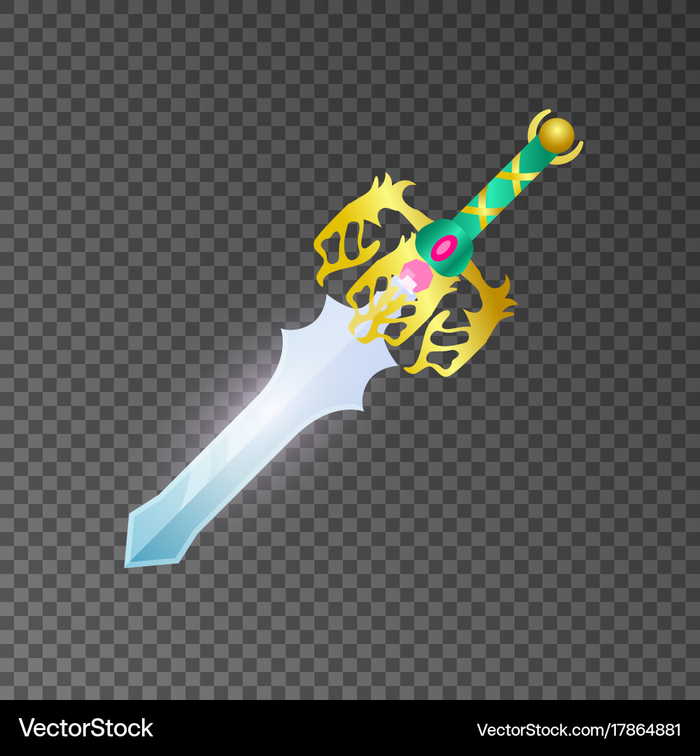Epic sword isolated game element vector image