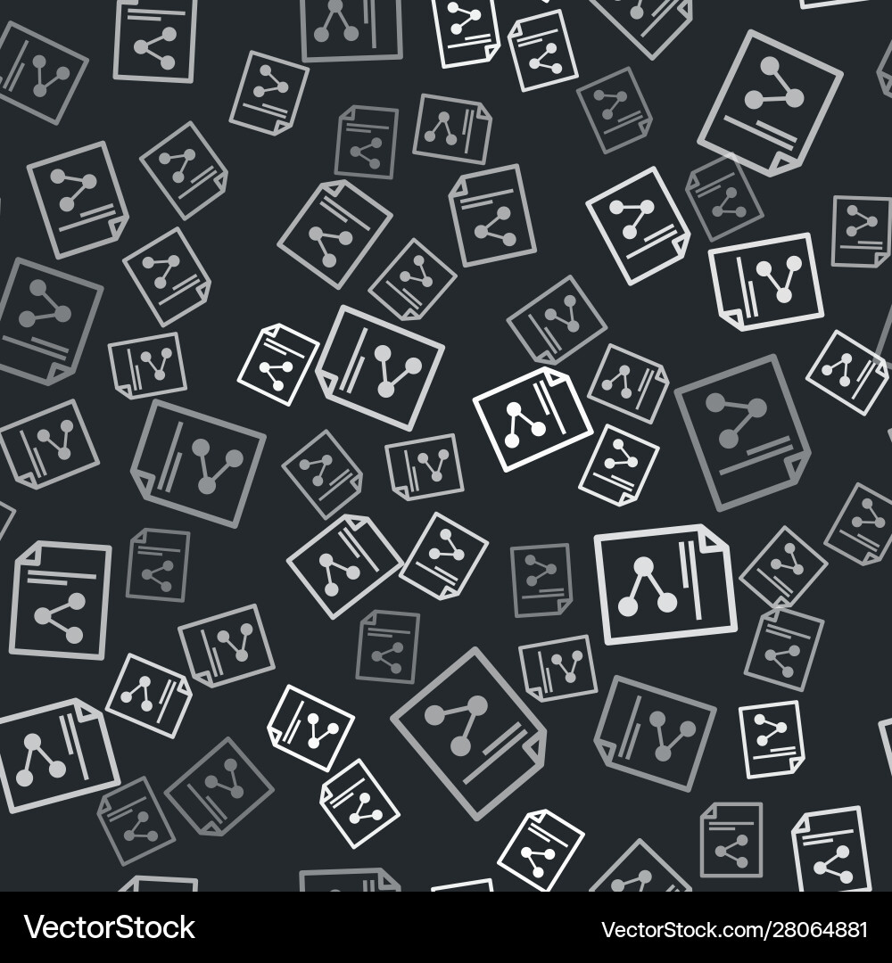 Grey share file icon isolated seamless pattern Grey share file icon isolated seamless pattern vector image