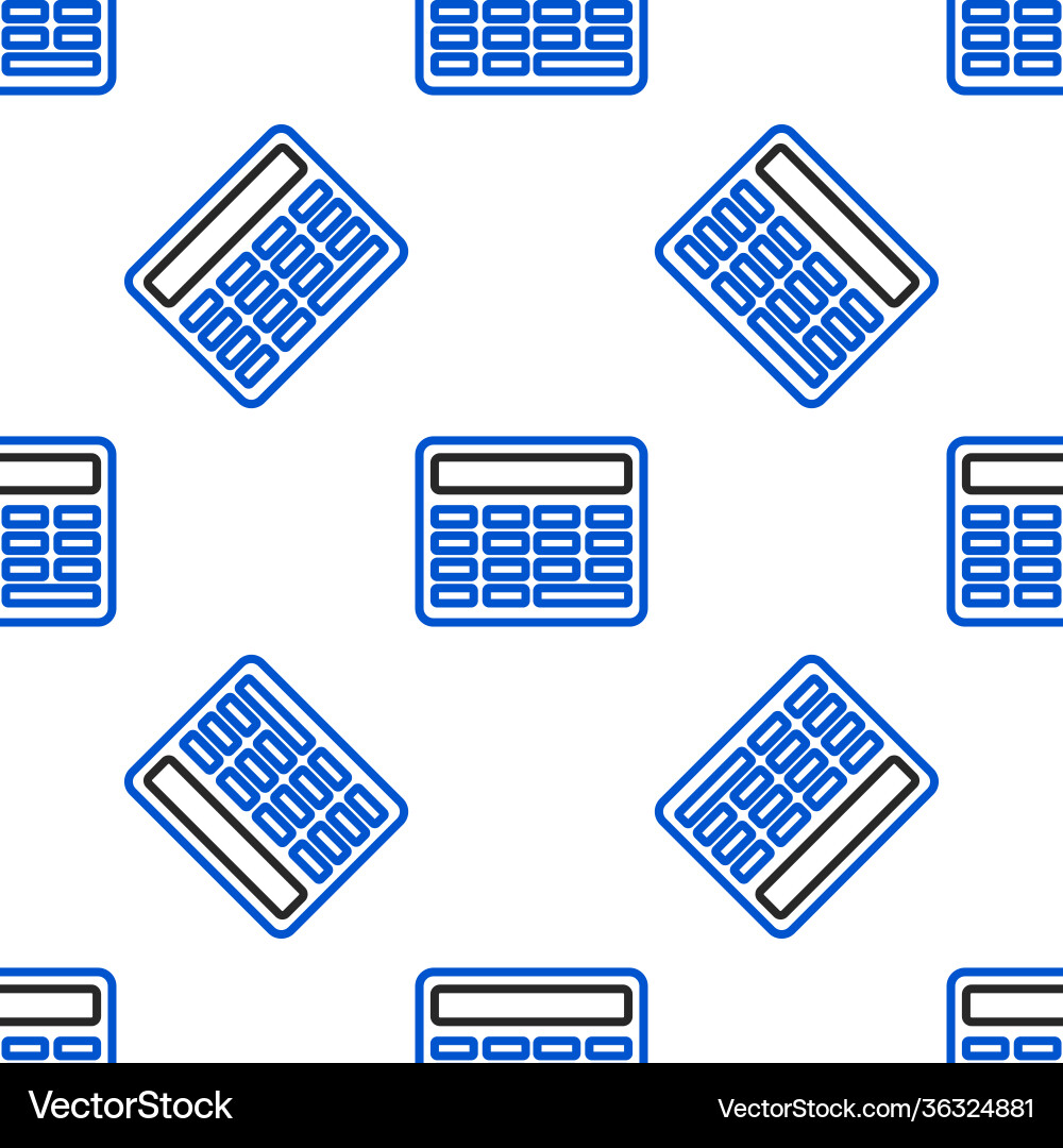 Line calculator icon isolated seamless pattern Line calculator icon isolated seamless pattern vector image