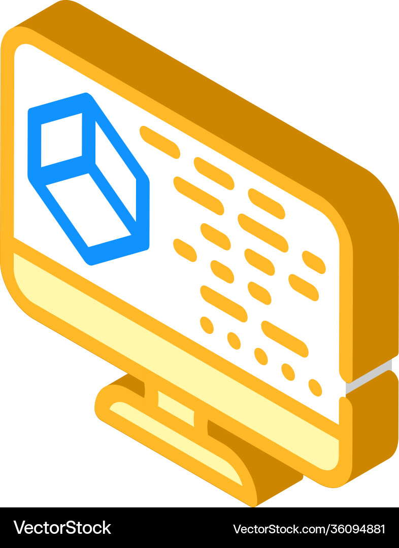 Programming vr isometric icon Vector Image