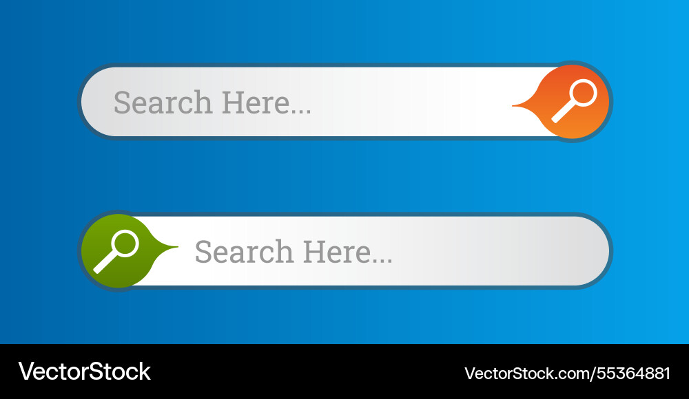 Search bar field interface element Search bar field interface element vector image