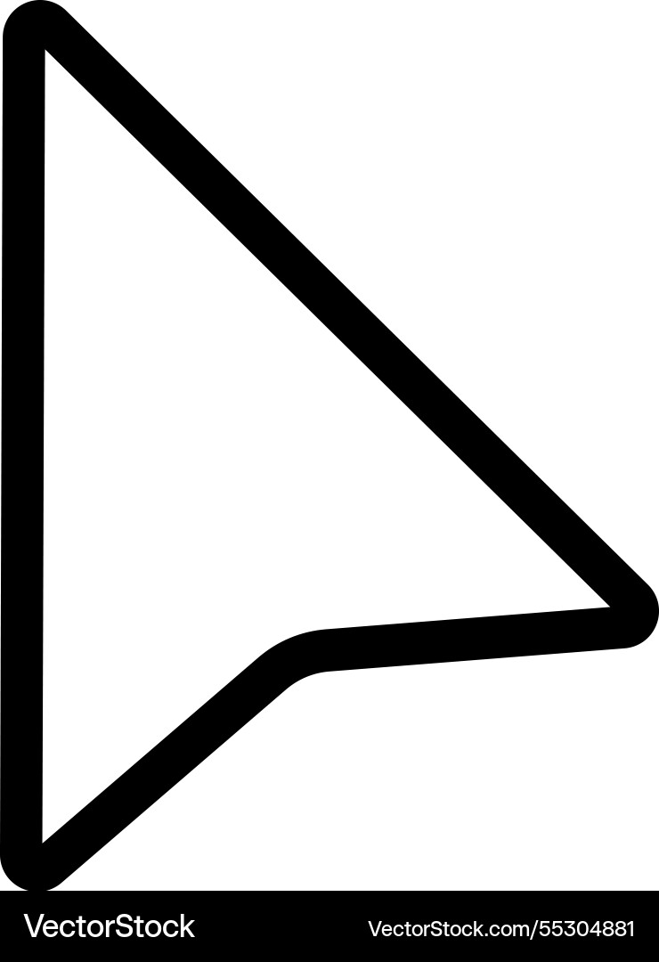 Simple black arrow cursor pointing diagonally down Simple black arrow cursor pointing diagonally down vector image