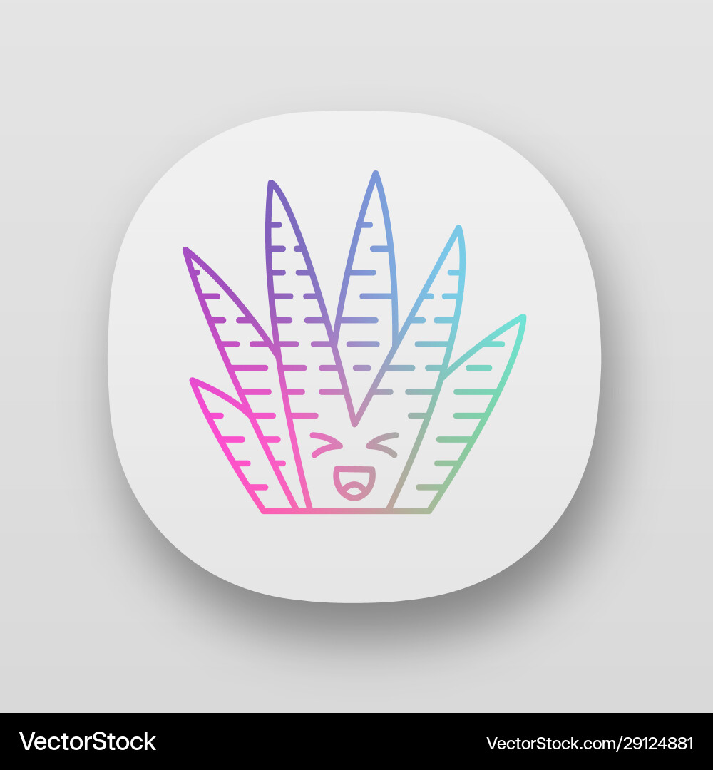 Zebra cactus app icon Zebra cactus app icon Vector Image