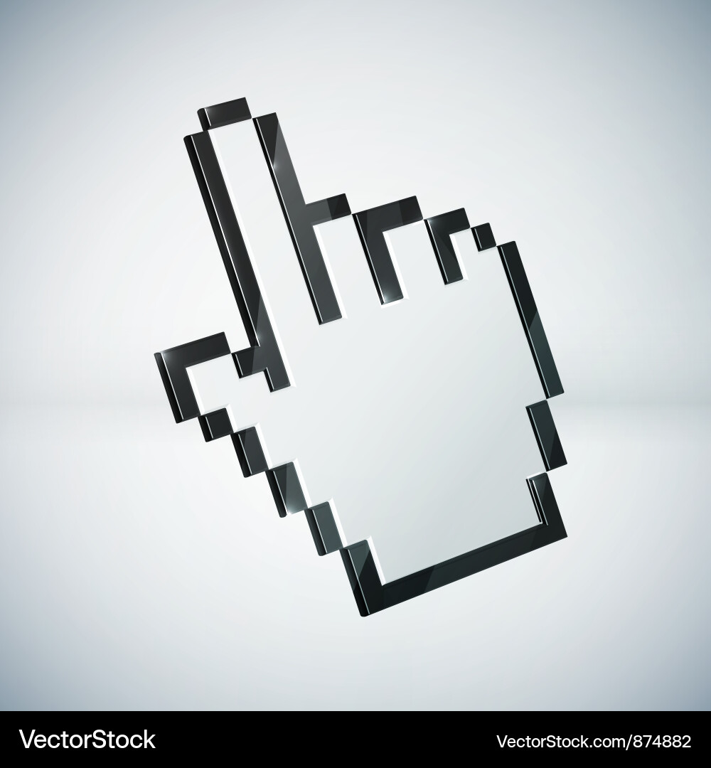 3d mouse hand cursor Vector Image