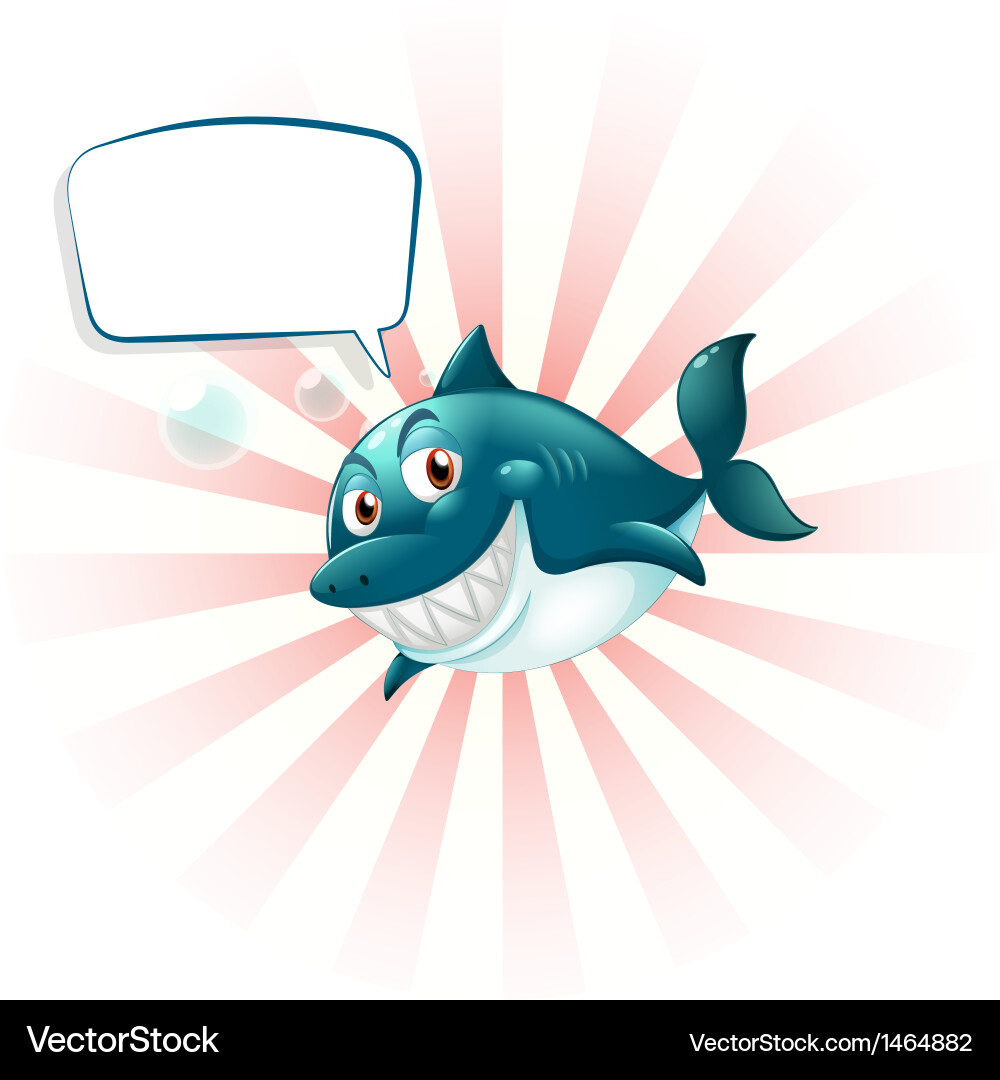 A shark with an empty callout vector image