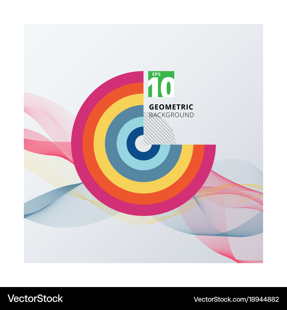 Abstract colorful color circle geometric pattern vector image