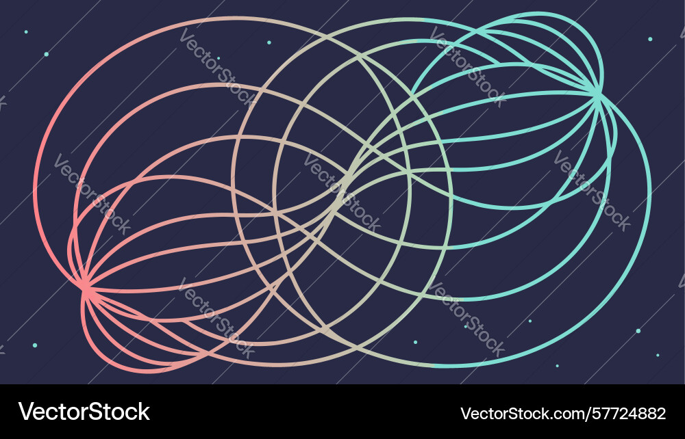 Abstract intersecting lines cosmic network vector image
