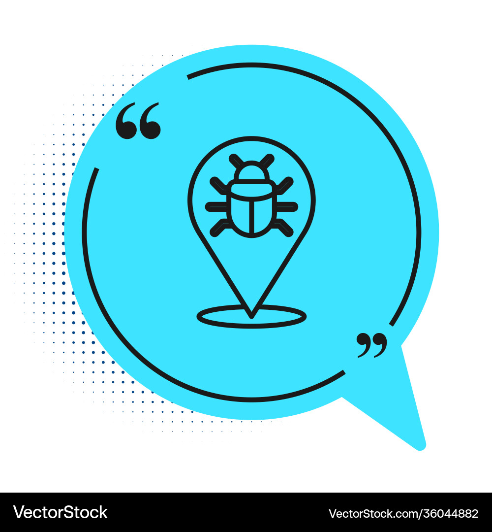 Black line system bug concept icon isolated Black line system bug concept icon isolated vector image