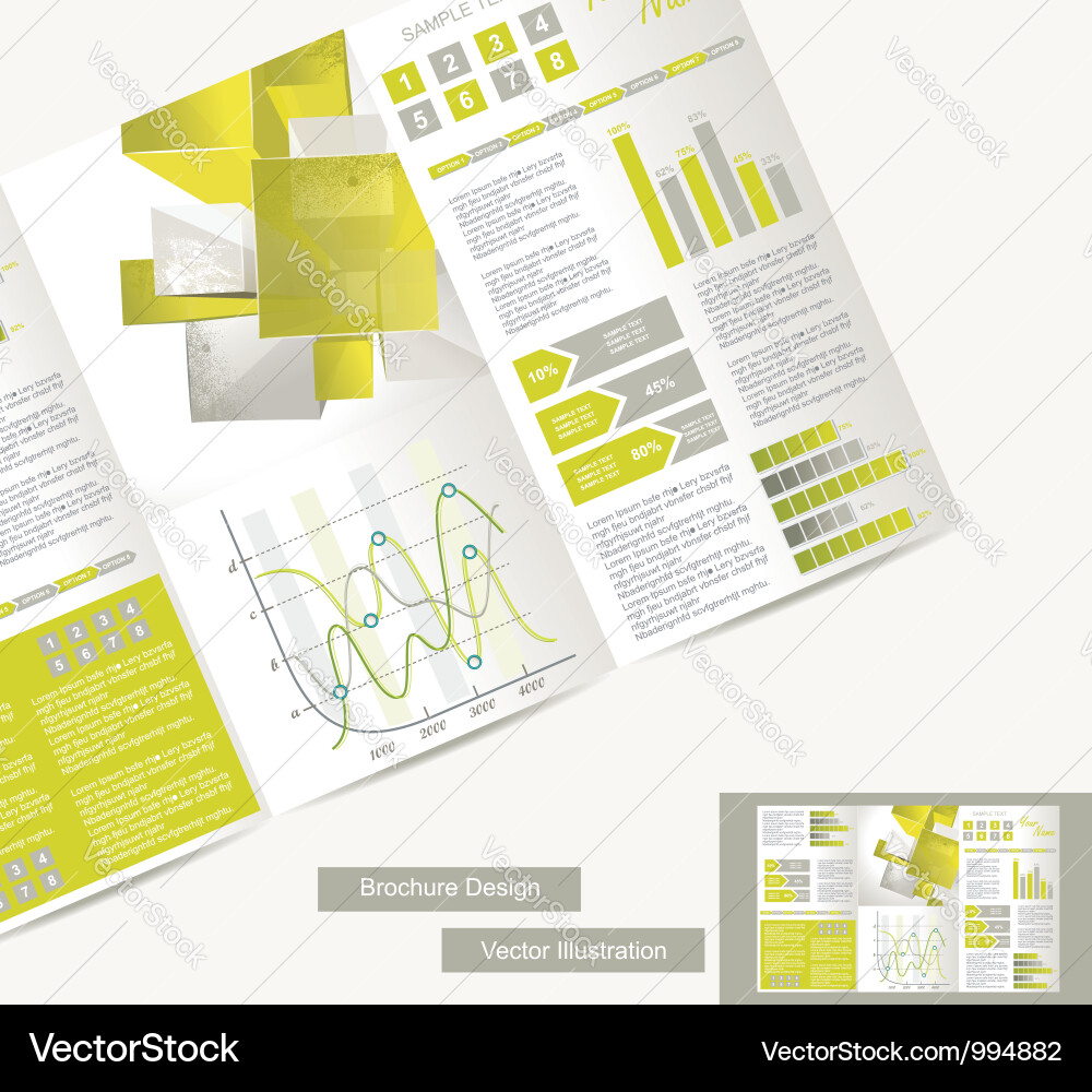 Brochure design element Vector Image