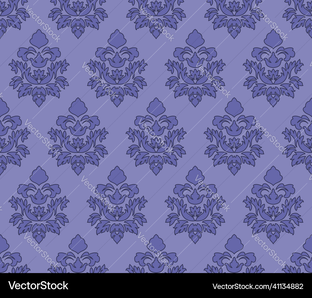 Damask seamless pattern vector image