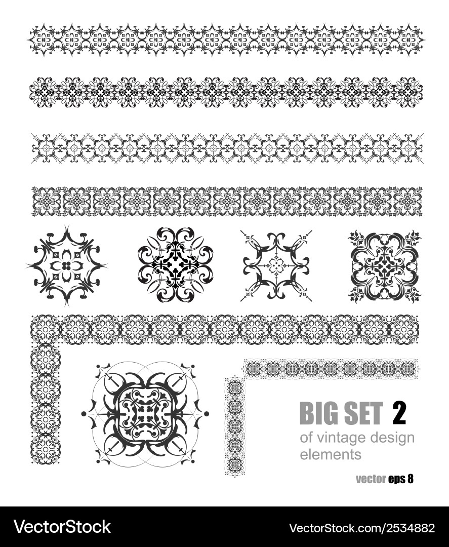 Floral Ornamental Border Vector Image