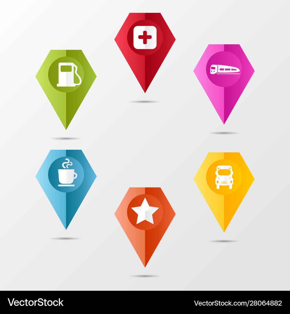 Pointer 3d arrow mark Vector Image