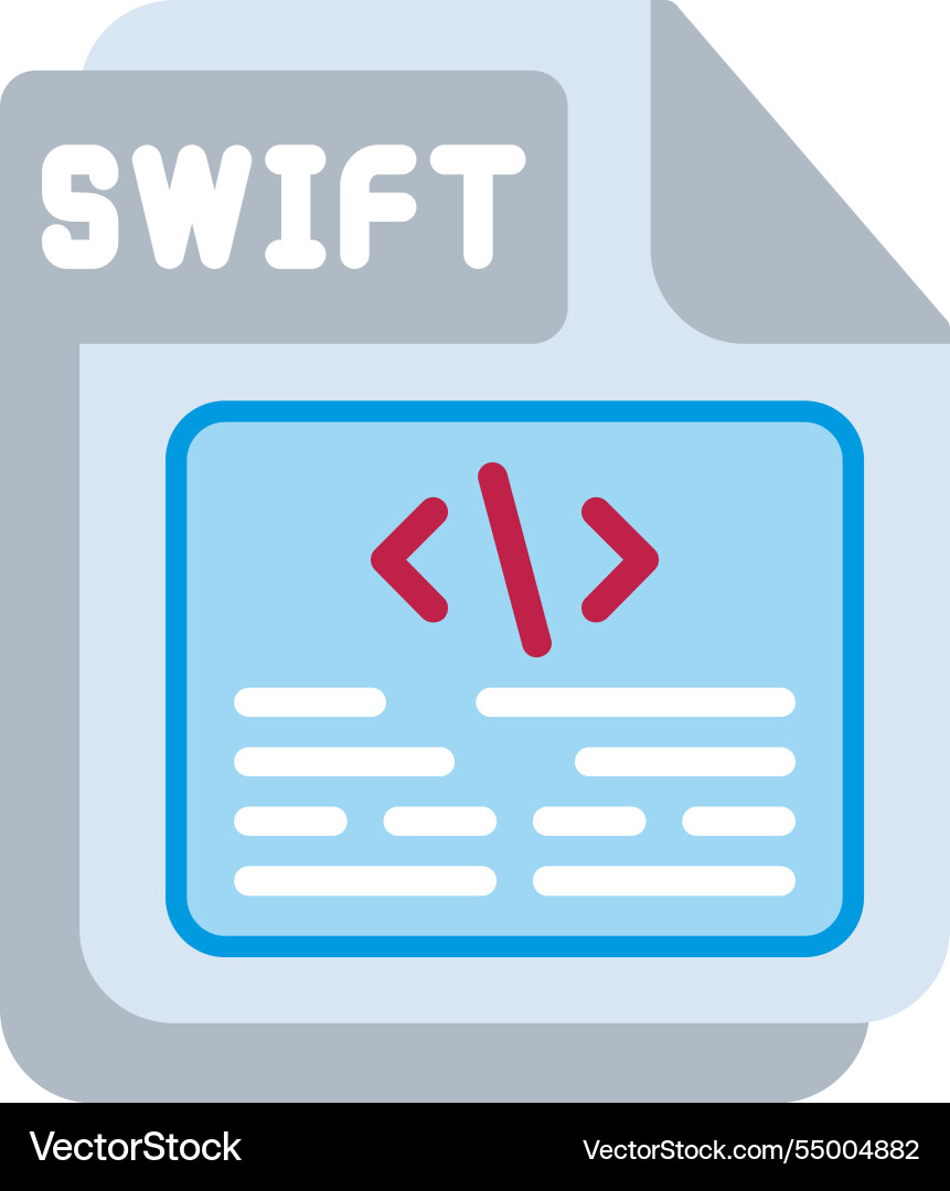Swift flat icon design Vector Image