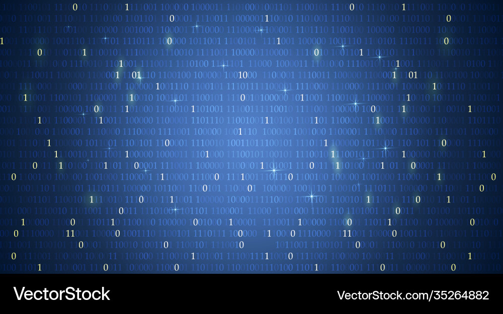 Technology background with binary code may use Vector Image