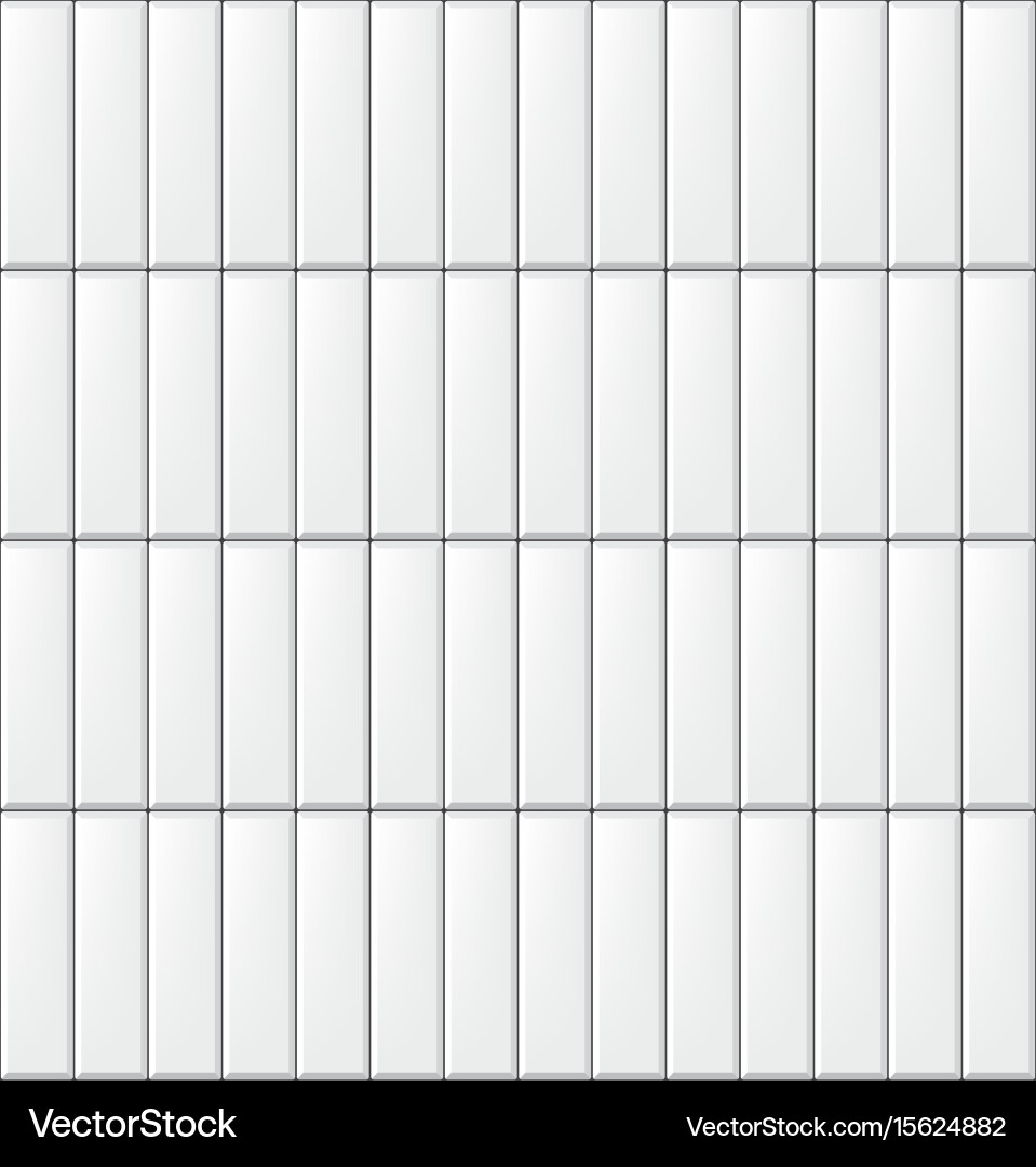 White Rectangular Tile Pattern vector image