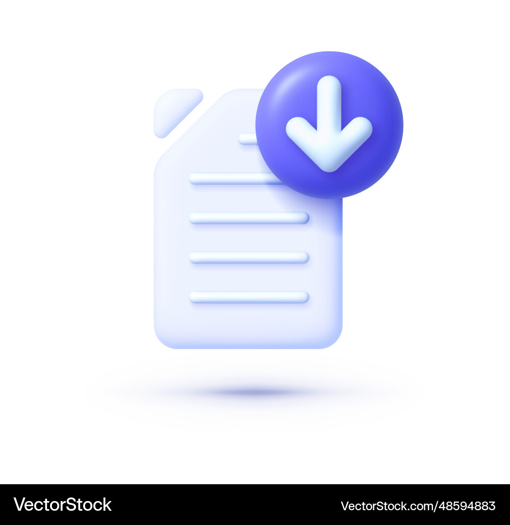 3d download file for web design render 3d download file for web design render Vector Image