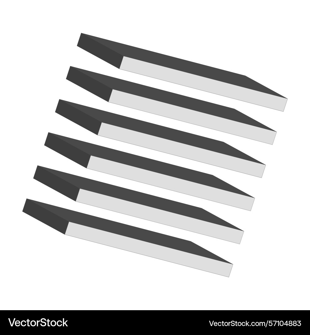 Blade shape set sharp black forms dagger icons Vector Image