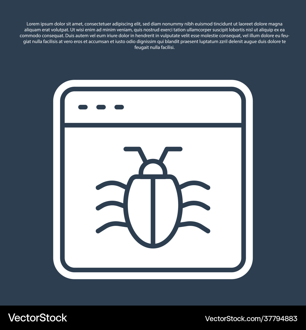 Blue line system bug concept icon isolated on Blue line system bug concept icon isolated on vector image