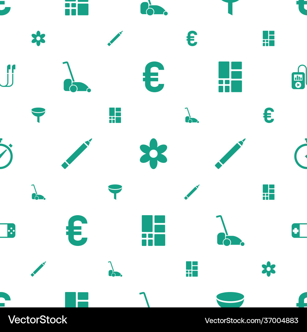 Button icons pattern seamless white background vector image