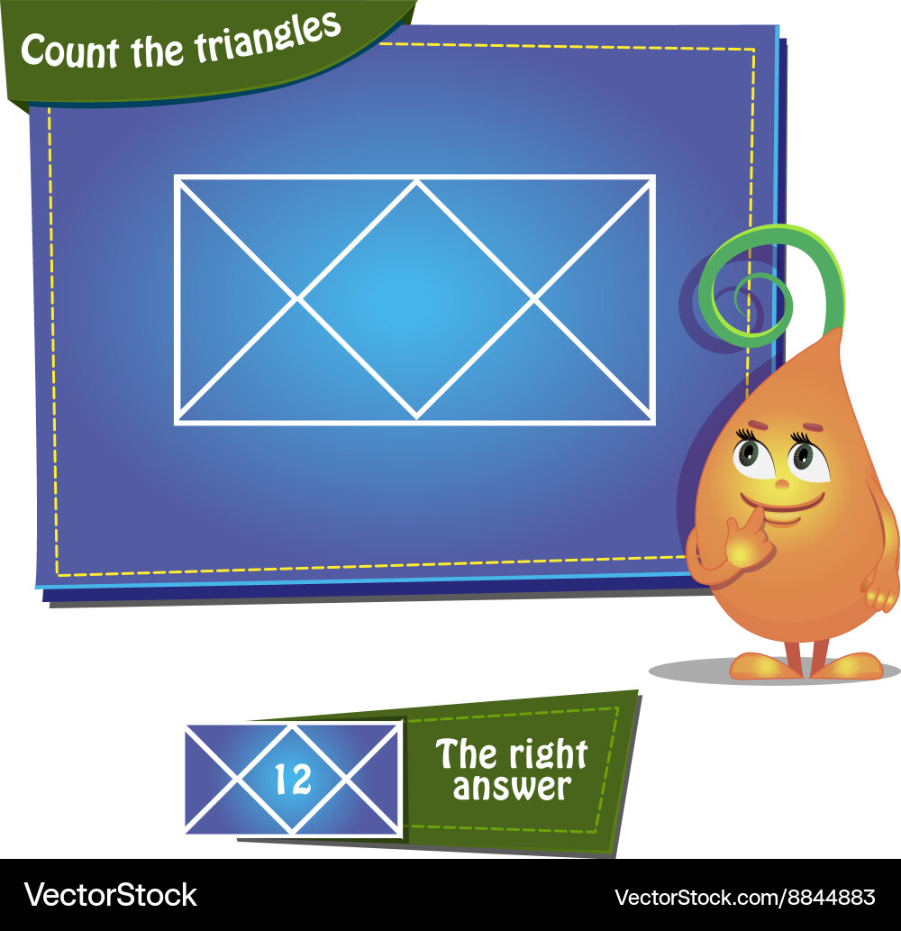 Count the triangles vector image