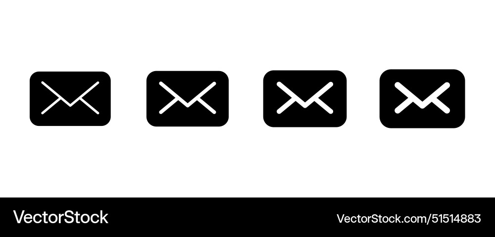 Email message icon or icons buttons Email message icon or icons buttons vector image