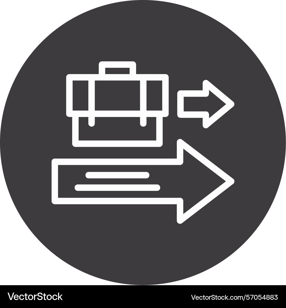 Exit interview line circle style icon design vector image