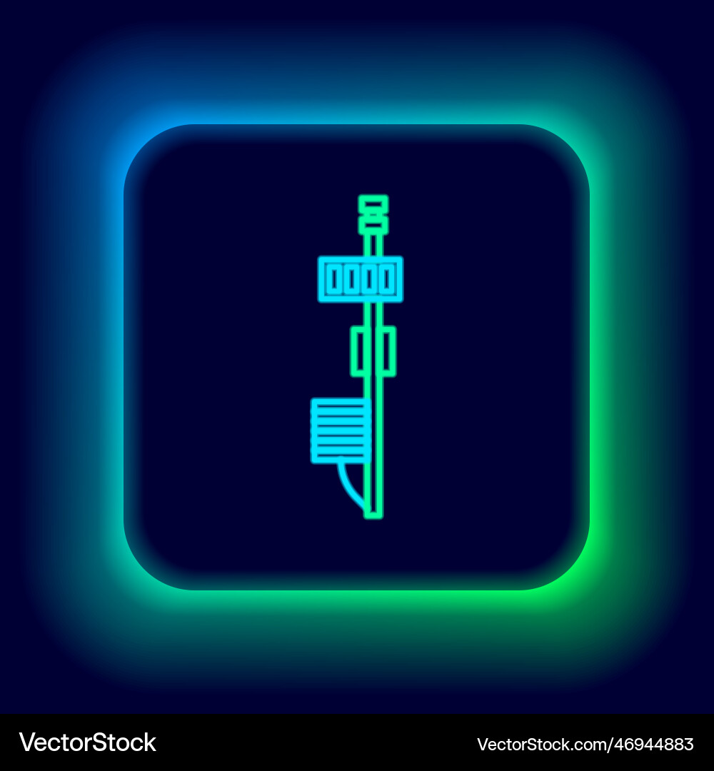Glowing neon line standalone sensor icon isolated Glowing neon line standalone sensor icon isolated vector image