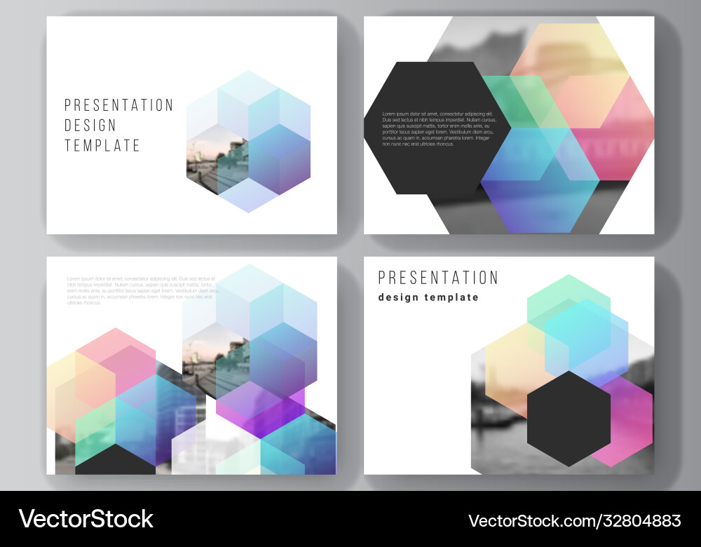 Layout presentation slides design vector image