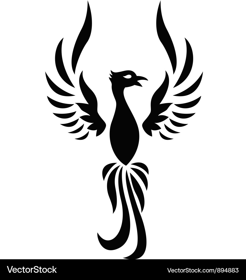Phoenix Symbol Tattoo vector image