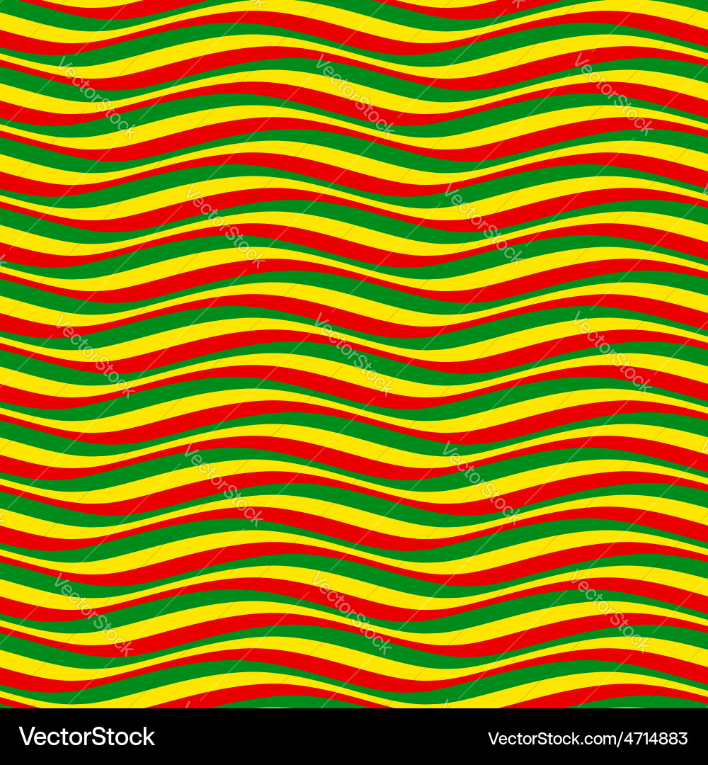Rasta Wave Pattern Vector Image