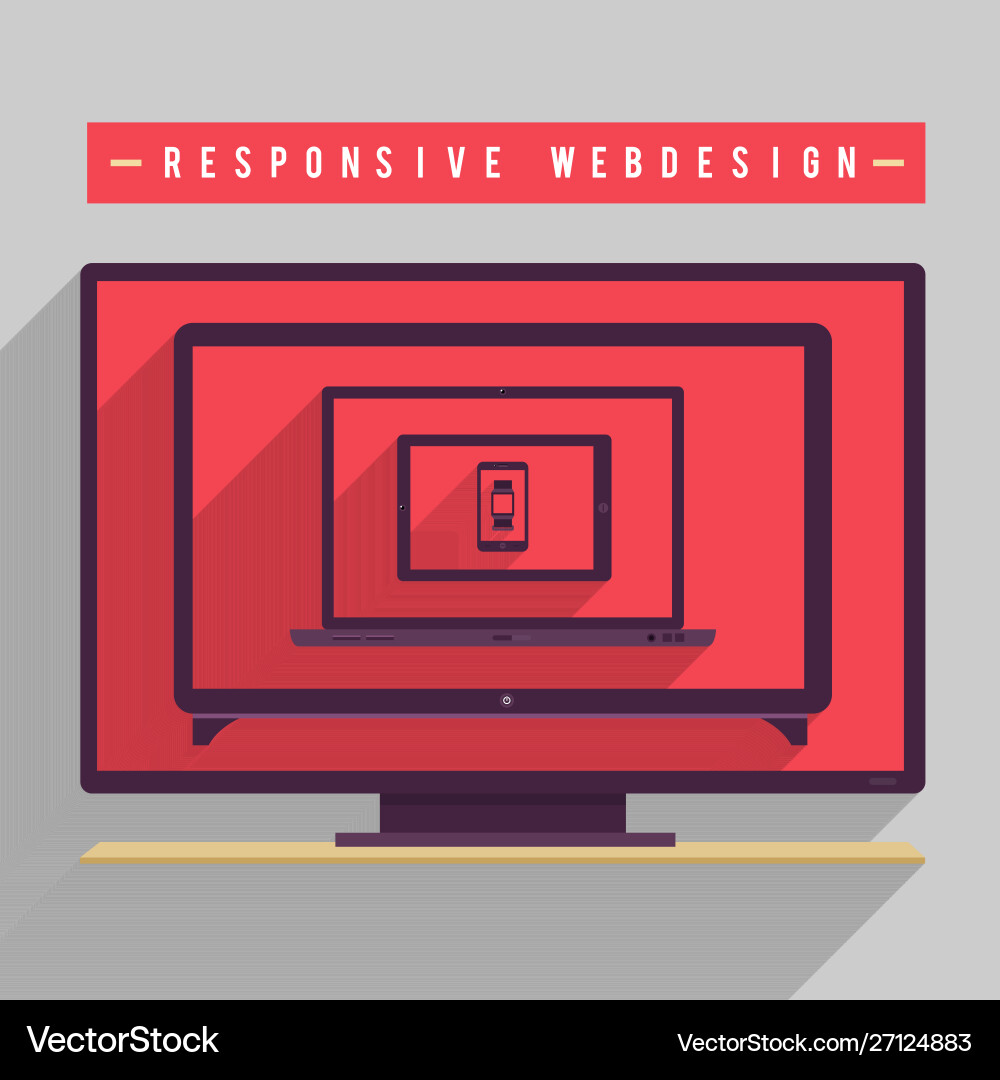 Responsive webdesign for muti device in file vector image