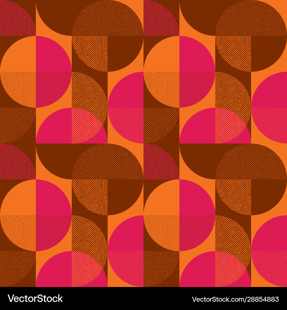 Retro Round Geometric Pattern vector image