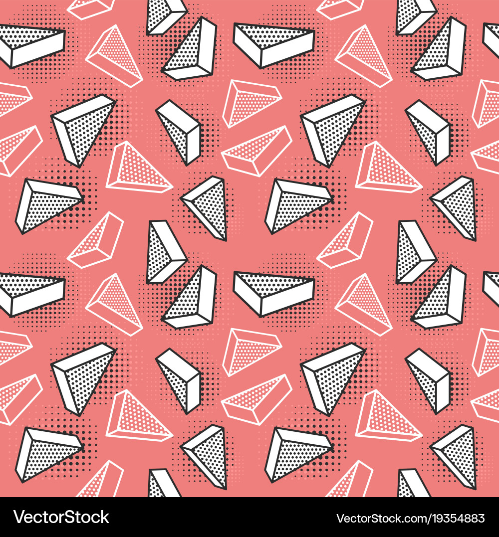 Seamless pattern colorful with 3d vector image