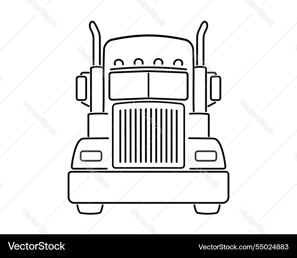 Semi Truck Lorry Freight Transport Royalty Free Vector Image