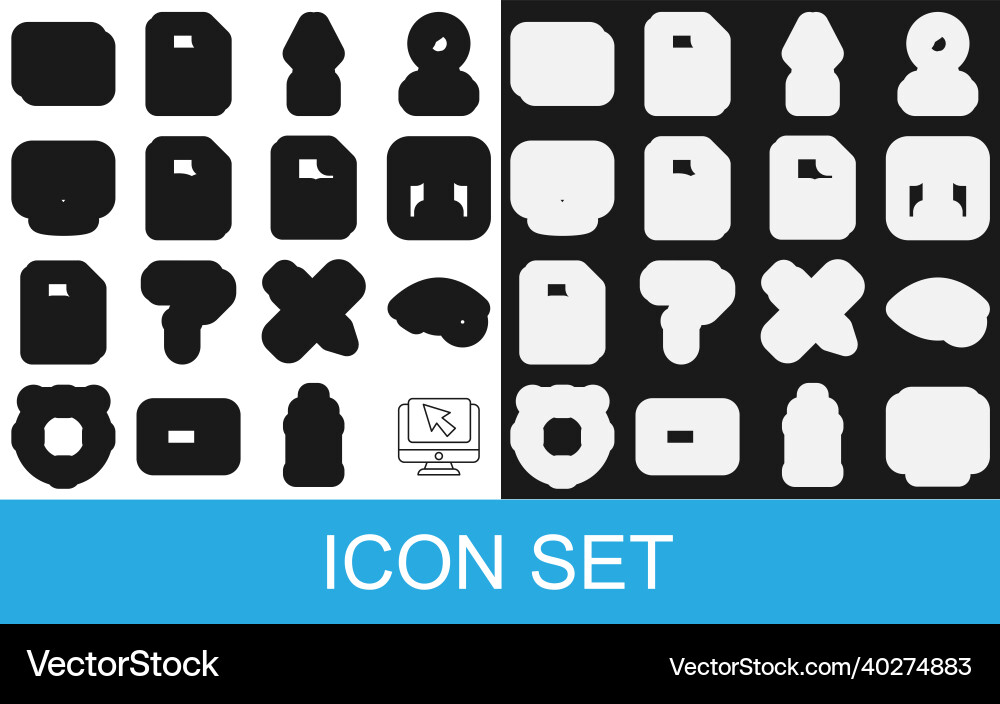Set line computer monitor and cursor red eye Set line computer monitor and cursor red eye Vector Image