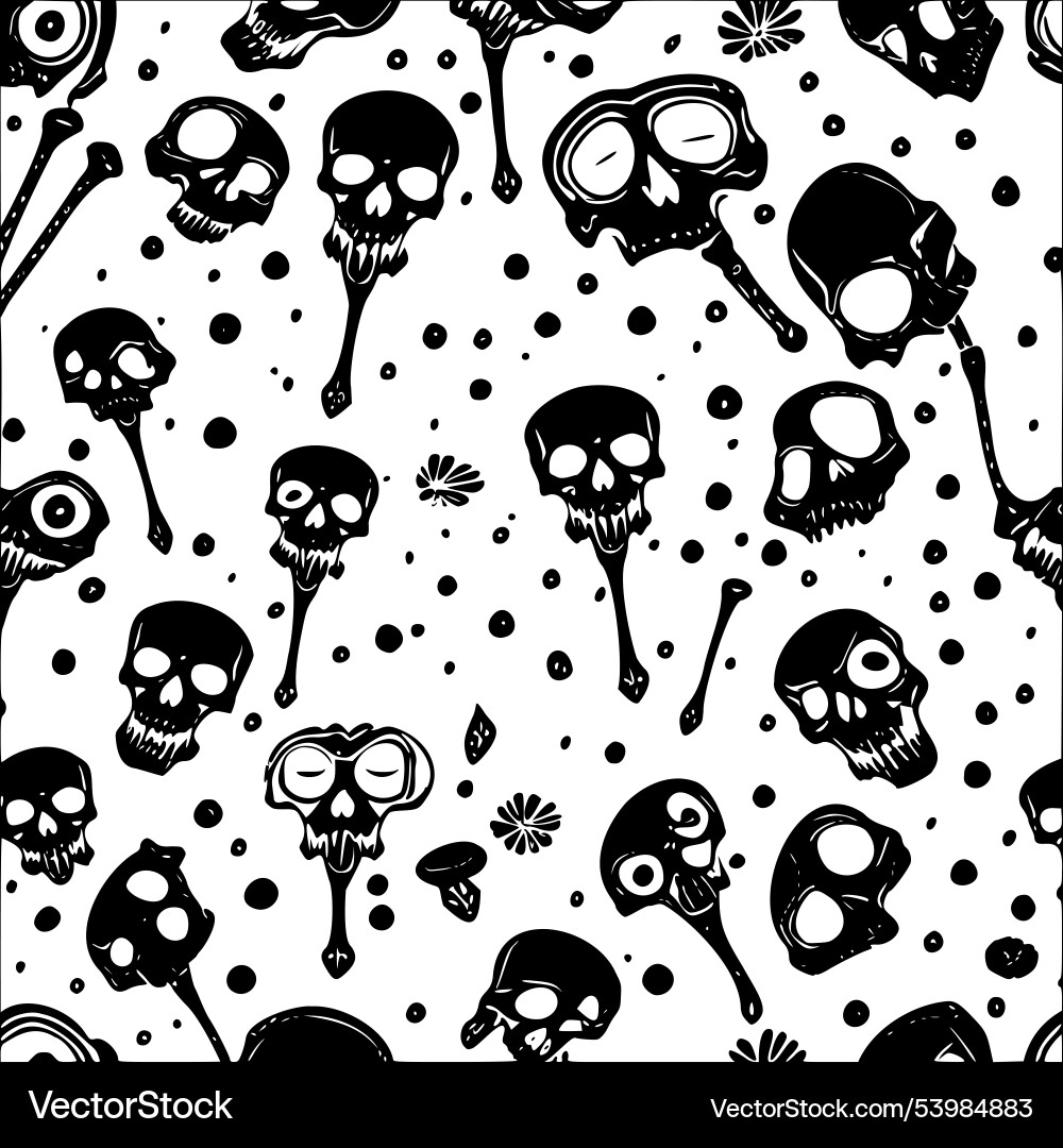 Skeletons abstract pattern seamless vector image