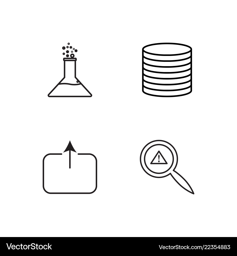 Web simple outlined icons set Web simple outlined icons set vector image