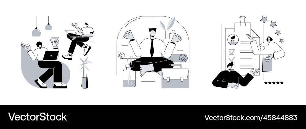 Working environment and productivity abstract Vector Image