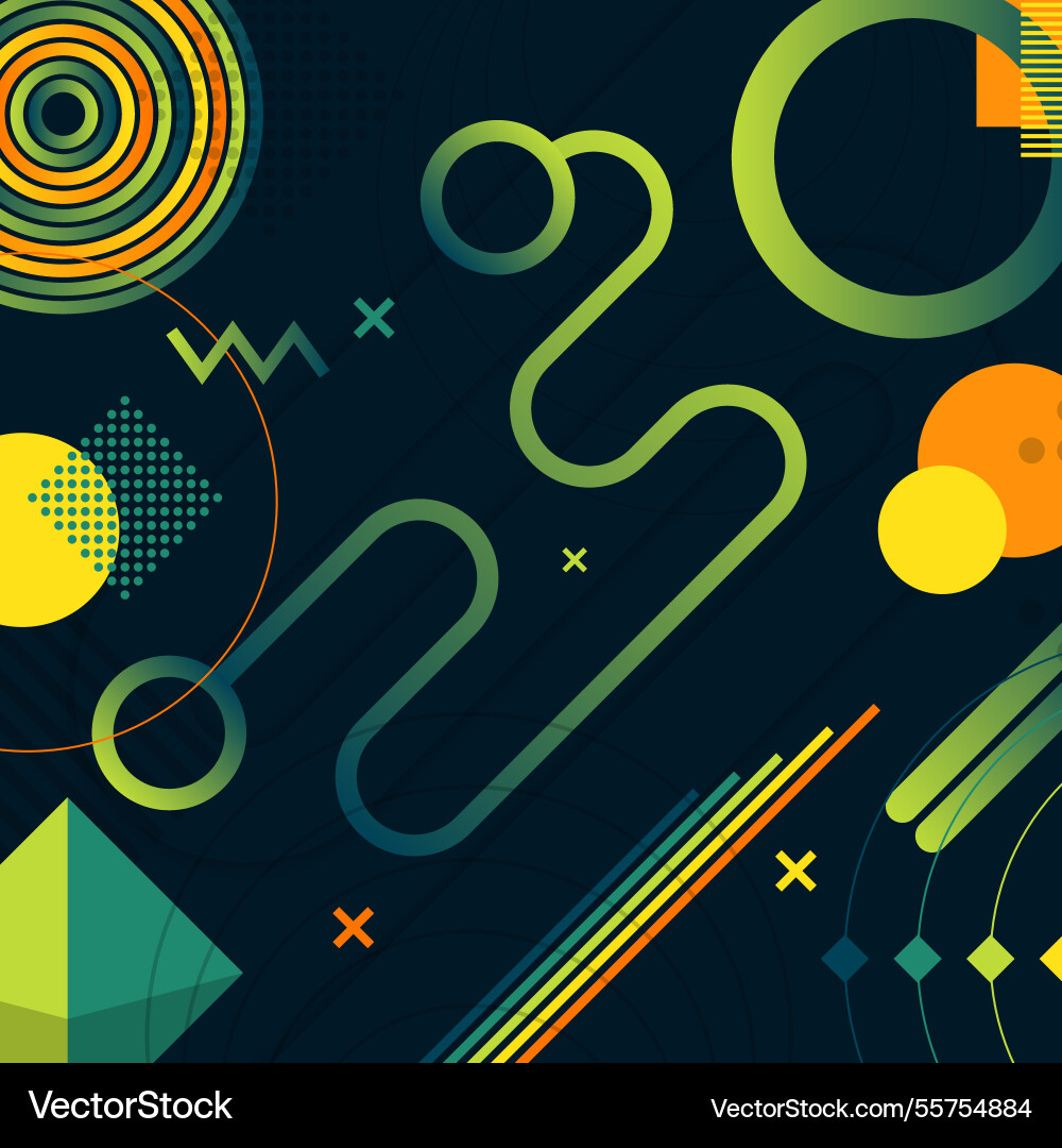 Abstract background with colorful rounded shapes Vector Image