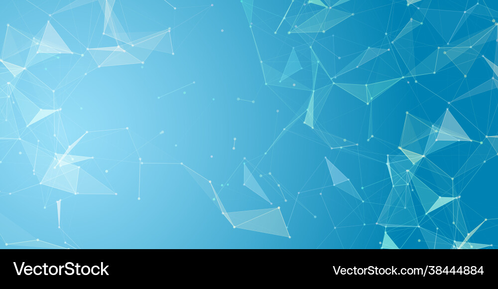 Abstract banner with low poly plexus design Vector Image
