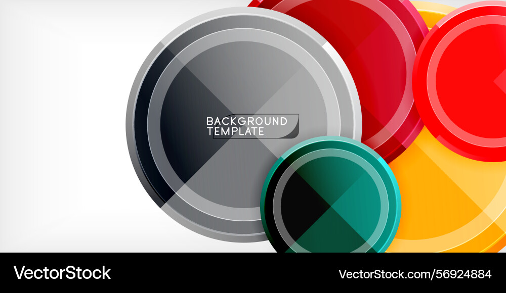 Abstract circles overlap creating vibrant design Vector Image