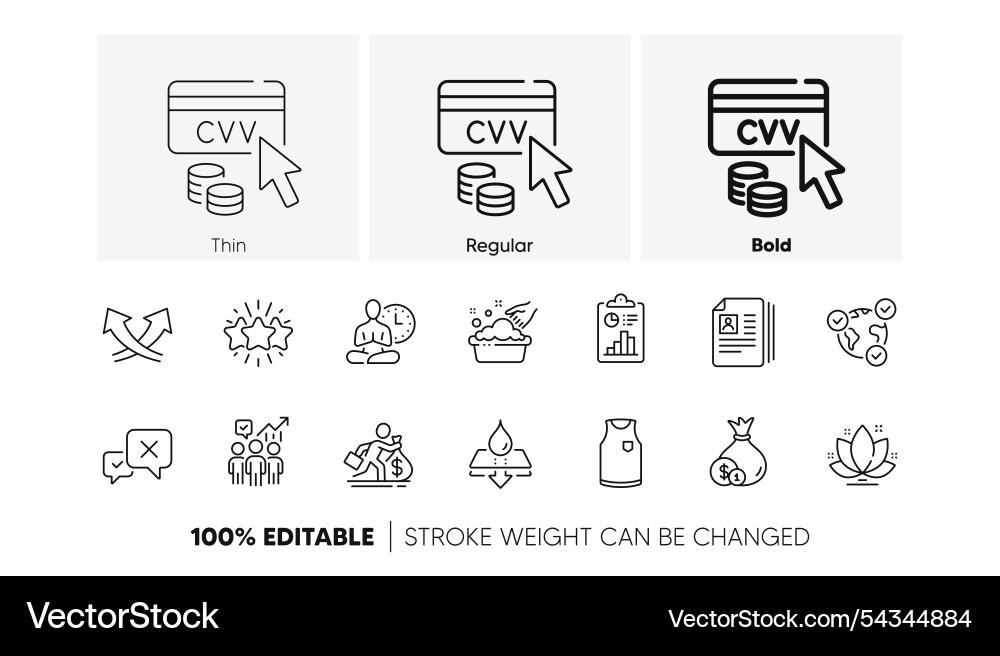Cvv code report and business statistics line Cvv code report and business statistics line vector image