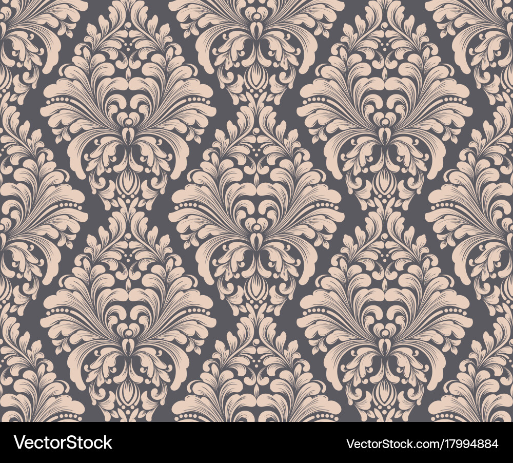 Damask seamless pattern background Vector Image