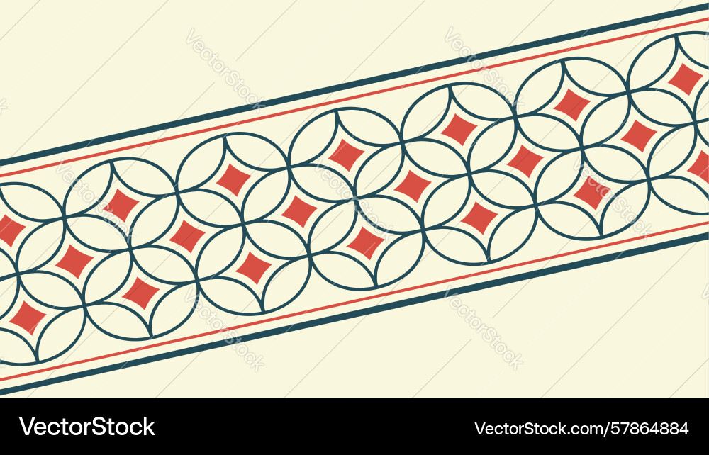 Geometric circular pattern border element design Vector Image