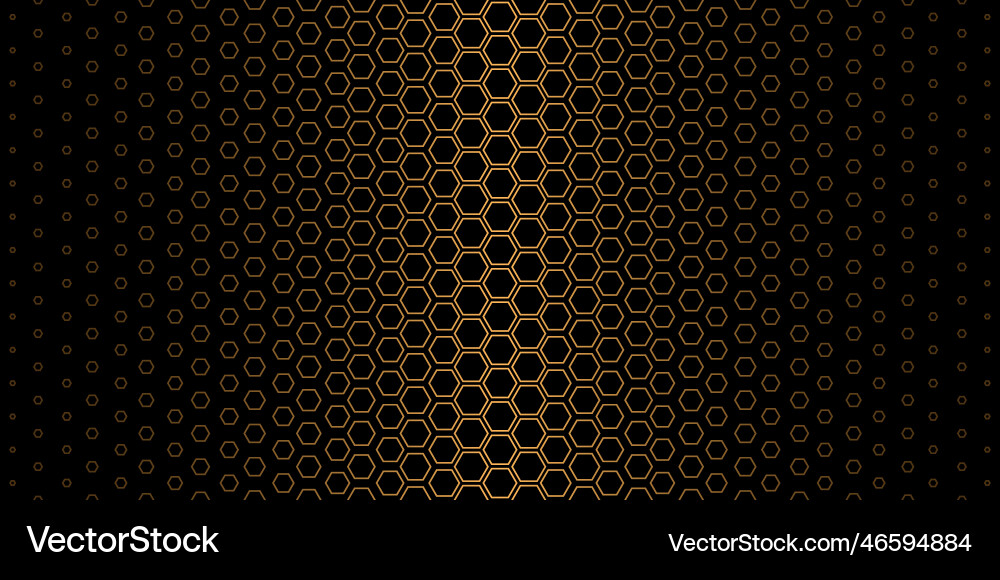 Golden Hexagonal Pattern vector image