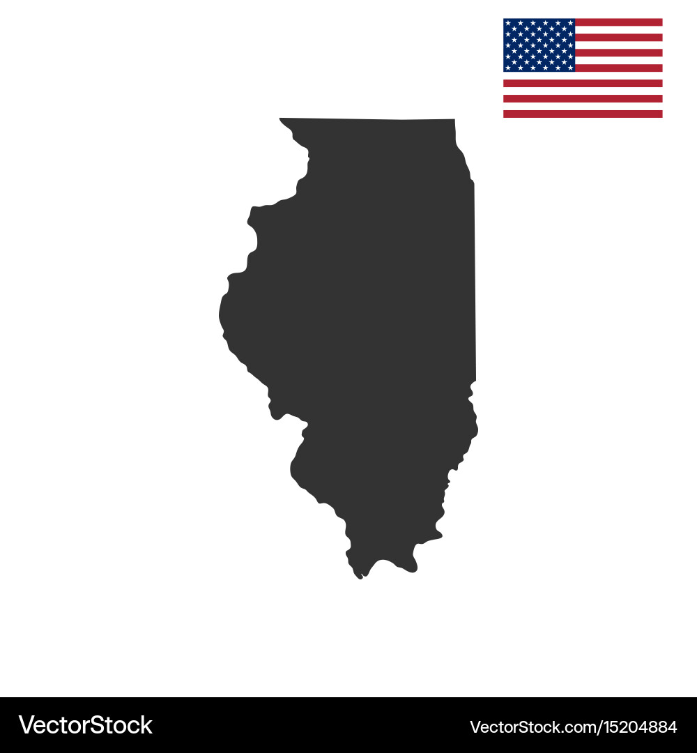 Illinois State Map vector image