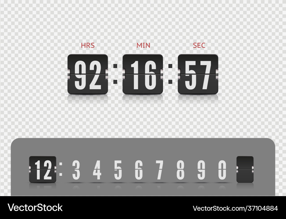 Modern ui design retro time meter Modern ui design retro time meter vector image