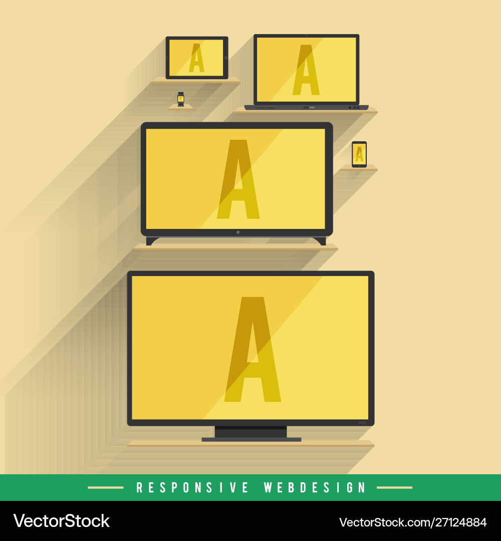 Responsive webdesign for muti device in file Responsive webdesign for muti device in file vector image